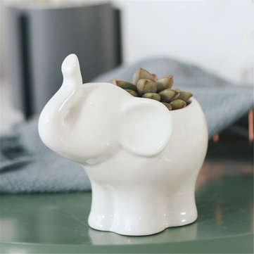 Ceramic Succulent Plant Container Flower Pot Planter Holder Vase Animal Shape Decorat... (SHAPE1: E)