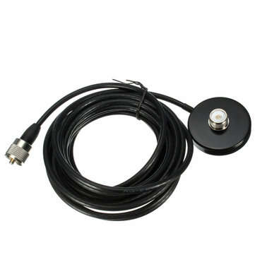 Black UHF 136-174MHz/400-470MHz Radio Antenna UHF with Magnet Mount Base