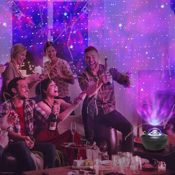 LED Galaxy Starry Night Light Projector Ocean Star Sky Party Speaker Lamp Remote