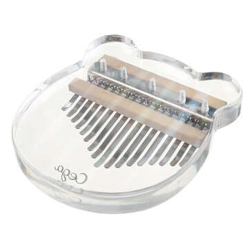 Cega Kalimba Acrylic Thumb Piano 17 Keys, Mini Portable Piano Kalimba Crystal, Birthday Gift For Beg