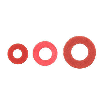 100Pcs Steel Pad Insulation Washer Red Steel Paper Spacer Insulating Spacers Set Meson... (SIZE: #1)