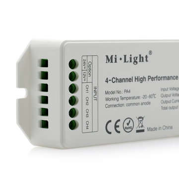 Mi Light DC12V-24V PA4 4-Channels RGB RGBW LED Amplifier Controller for LED Strips