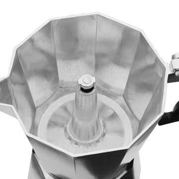 12Cups 600ML Silver Aluminum Moka Pot Octagonal Espresso Coffee Cup Grinder Stove Percolator