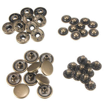 10pcs Press Stud Buttons Poppers Leather Craft with Fixings Tools Kit 633Tools