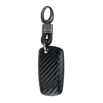 Carbon Silicone Remote Smart Key Fob Cover w/ Keychain For BMW 1/3/5/7/Series X3