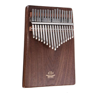 HLURU 17 Key Kalimba Finger Piano Thumb Wood Musical Instrument For Beginner Walnut