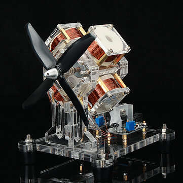 Four Coil Brushless Motor Fan Blade High-speed Turbine Hall Electric Machine Model