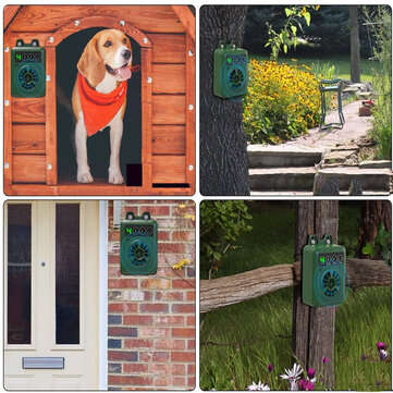 K6 Outdoor Ultrasonic Anti Dogs Bark Control Devices Digital Display Rechargeable Rainproof Stop Dog