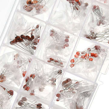 300 Pcs 2pF-0.1F Ceramic Capacitors Kit With Component Box