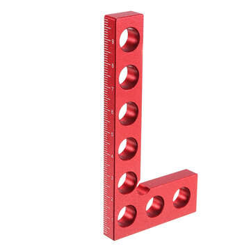 Aluminum Alloy 90 Degree Woodworking Precision Square Metric Imperial Type Righ... (SIZE: REDMETRIC)
