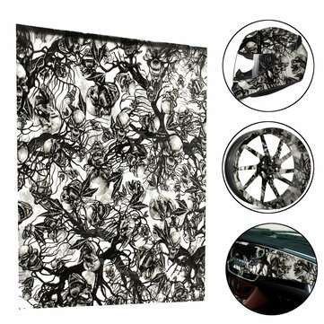 BIKIGHT 50x100CM PVA Hydrographic Film Odorless Water Transfer Printing Film Hydro Dip Skull Style D