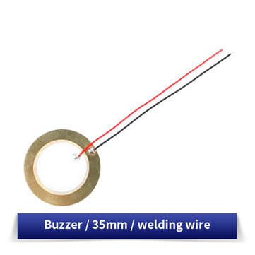 10pcs 35mm 50mm Piezoelectric Piezo Ceramic Wafer Plate 12mm 15mm 18mm 20... (type: Wire-35mm-10pcs)