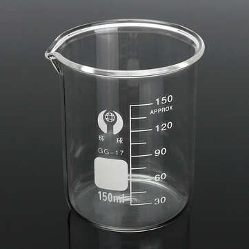 3Pcs 100ml 150ml 250ml Beaker Set Graduated Borosilicate Glass Beaker Volumetric Measuring Lab Glass