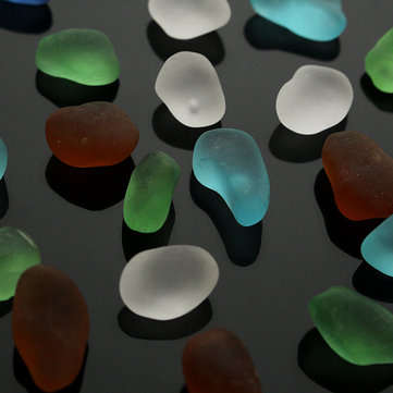 10-16mm Mixed Color Undrilled Sea Beach Glass Beads Bulk DIY Jewelry Pendant Decor