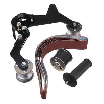 Drillpro Grinder Pipe and Tube Belt Sander Attachment Stainless Steel Metal Wood Sanding Belt Adapte