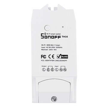 SONOFF TH16 DIY 16A 3500W Smart Home WIFI Wireless Temperature Humidity Thermostat Switch