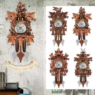 Wall Clocks Cuckoo Pendulum Watch Art Craft Home Decoration Hanging Wood Watches (TYPE: 303)