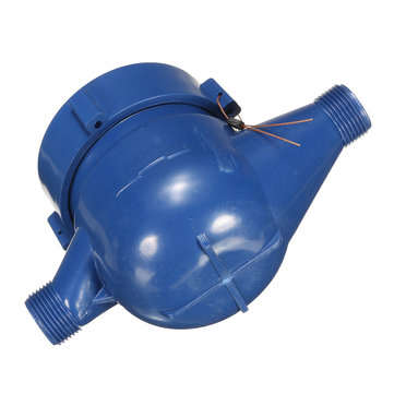 15mm Plastic Single Flow Dry Cold Water Pipe Table Garden Home Water Measuring Meter