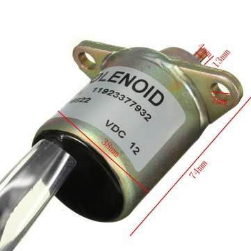 Diesel Fuel Shut Off Stop Solenoid 11923377932 For Yanmar John Deere Tractor