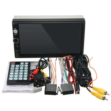 7010B 7 Inch Car MP5 Player Stereo Radio 2DIN FM USB AUX HD bluetooth Touch Screen with Backup Camer