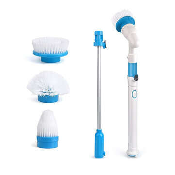 Rechargeable Bathtub Tiles Power Floor Cleaner Brush Cordless Handle Telescopic Cleaning Mops Tools