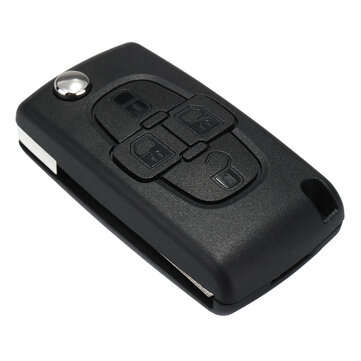 4 Buttons Remote Flip Key Fob Case Shell Battery For Peugeot 1007 & Citroens C8