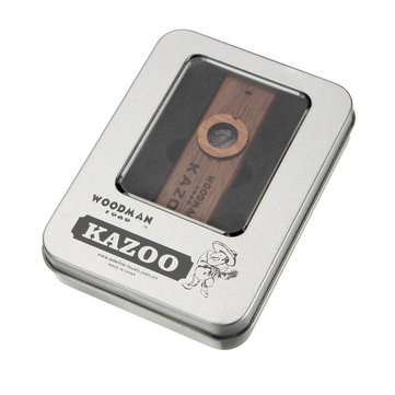 Wooden Kazoo with Metal Box for Music Player Kids Toy Gift