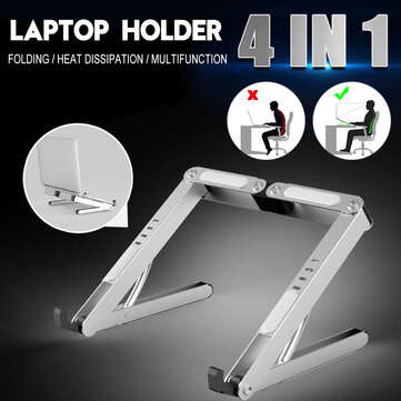 4 In 1 Foldable Height Adjustable Laptop Stand Phone Holder Tablet Stand Calculator Stand For Laptop