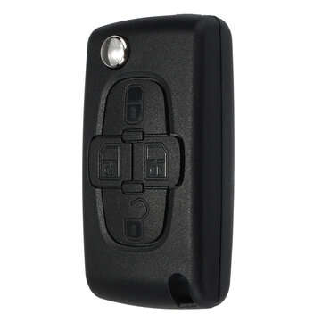 4 Buttons Remote Flip Key Fob Case Shell Battery For Peugeot 1007 & Citroens C8