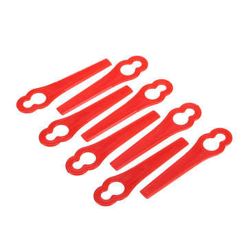 100Pcs Red Plastic Blades For Grass Trimmer Strimmer Lawnmower