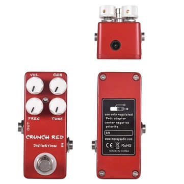 MOSKY CRUNCH RED Distortion Guitar Effects Pedal Full Metal Shell True Bypass