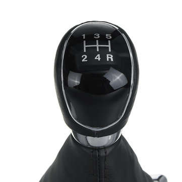 5 Speed MT Gear Stick Shift Knob with Dust Boot Cover For Ford Focus (COLOR.: BLACK)