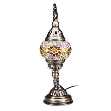 Handmade Swan Lamp Vintage Glass Turkish Style Bedside Home Table Night Light