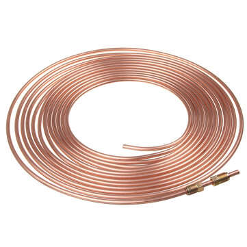Roll Copper Steel 25 ft. 3/16" Brake Line Pipe Tubing with 20 Pcs Kit Fittings Brake Female Male Nut