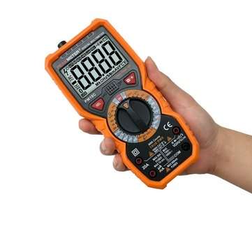 PEAKMETER Digital Multimeter PM18C with True RMS AC/DC Voltage Resistance Capacitance Frequency Temp
