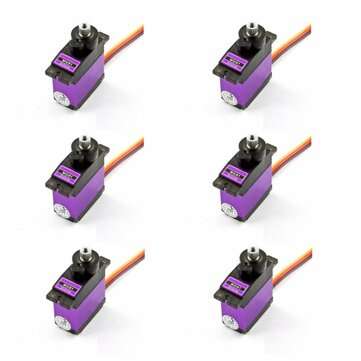 6PCS MG91 13g 2.6KG Torque Metal Gear Digital Servo for RC model Airplane Robot