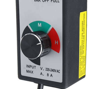 8A Fan Variable Speed Controller Router Electric Regulator Controls 220V-240V