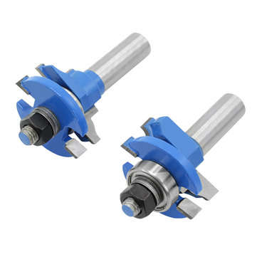 Drillpro 3Pcs 1/2 Inch Shank  Style and Rail Assemble Ogee Rasied Panel Router Bit Tennon Tongue and