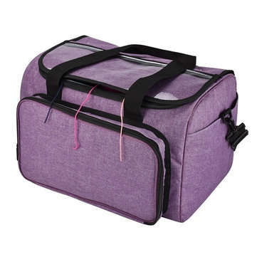 Knitting Tote Bag Yarn Storage Bag Purple For Thread Wool Yarn Crochet Hooks Knitting Needles and Ac