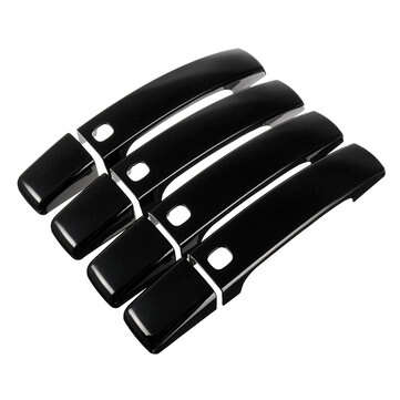 8PCS Glossy Black Smart Keyhole Car Door Handle Covers for Land Rover Dciscovery 4 Range Rover Sport
