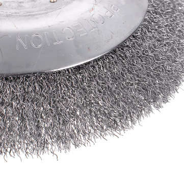 Drillpro 150mm Steel Wire Trimmer Head Derusting Weeding Wheel Grass Brush Cutter Dust Removal Weedi