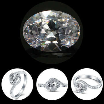 HUGE Unheated 56.66ct VVS White Sapphire 18X25mm Oval Cut AAAA Loose Jewelry Set