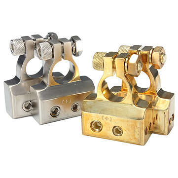 2x 0/4/8 Awg Auto Car Positive Negative Battery Terminal Platinum (COLOR.: GOLD)