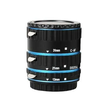 Colorful Metal AF Macro Extension Tube Ring For Canon EOS EF EF-S (COLOR.: BLUE)