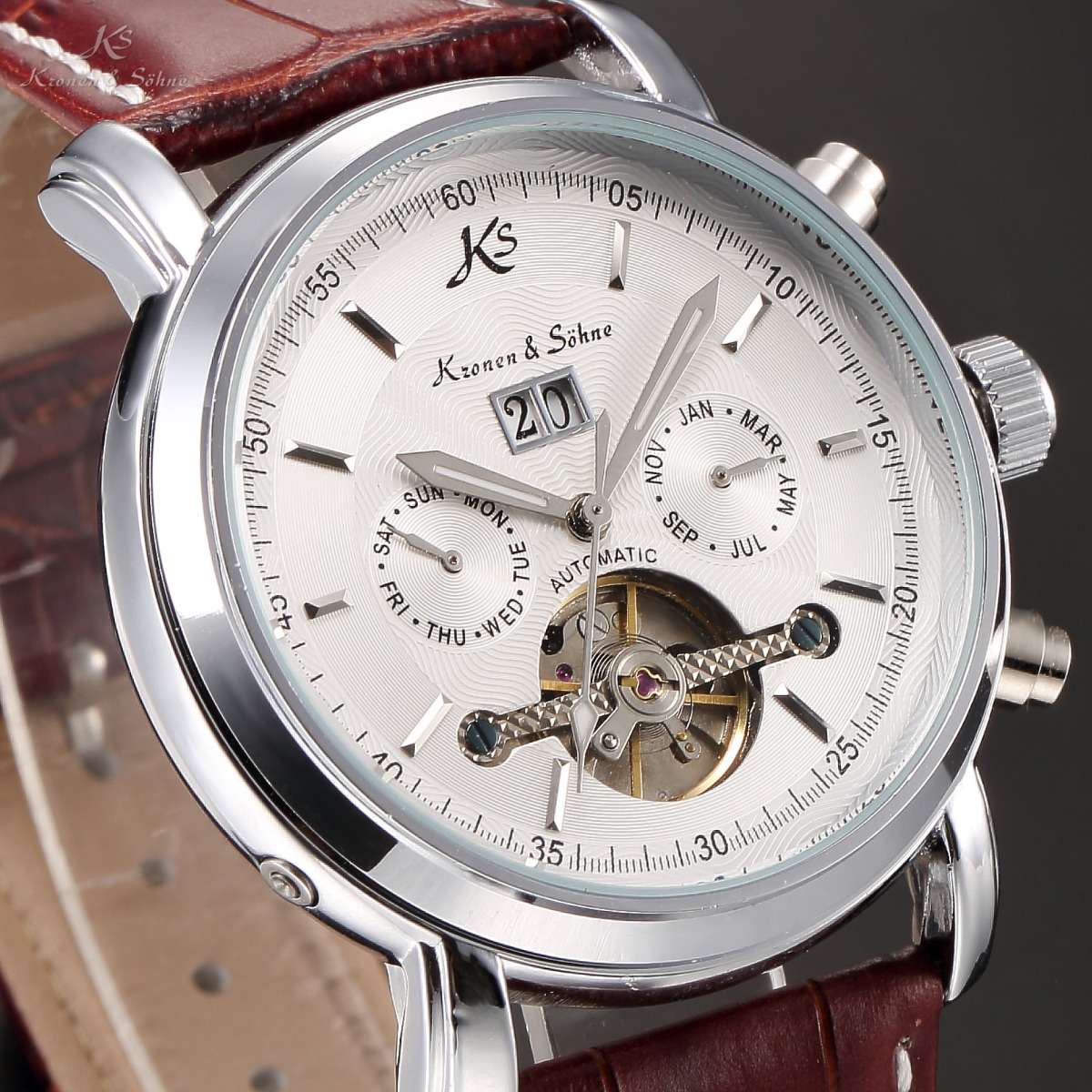 KRONEN & SOHNE Tourbillon Automatic Mechanical Watch BRAND NEW with box and papers