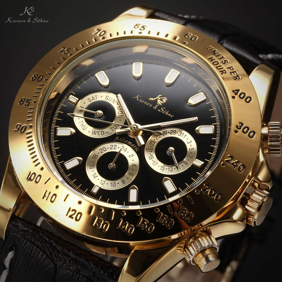 KRONEN & SOHNE Automatic Sailor Chronograph Watch BRAND NEW w/ box, papers