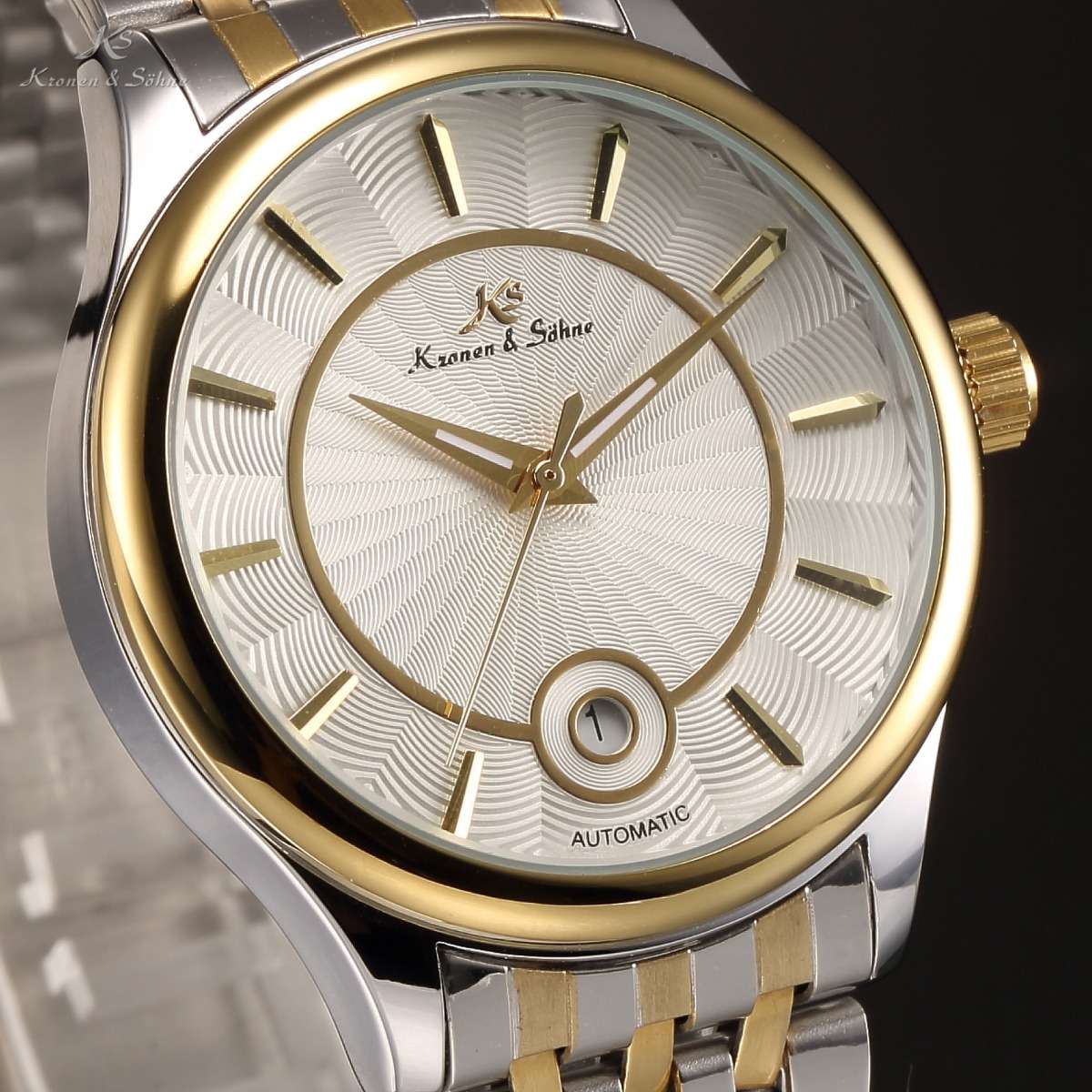 KRONEN & SOHNE Classic Steel Automatic Watch w/ BOX AND PAPERS