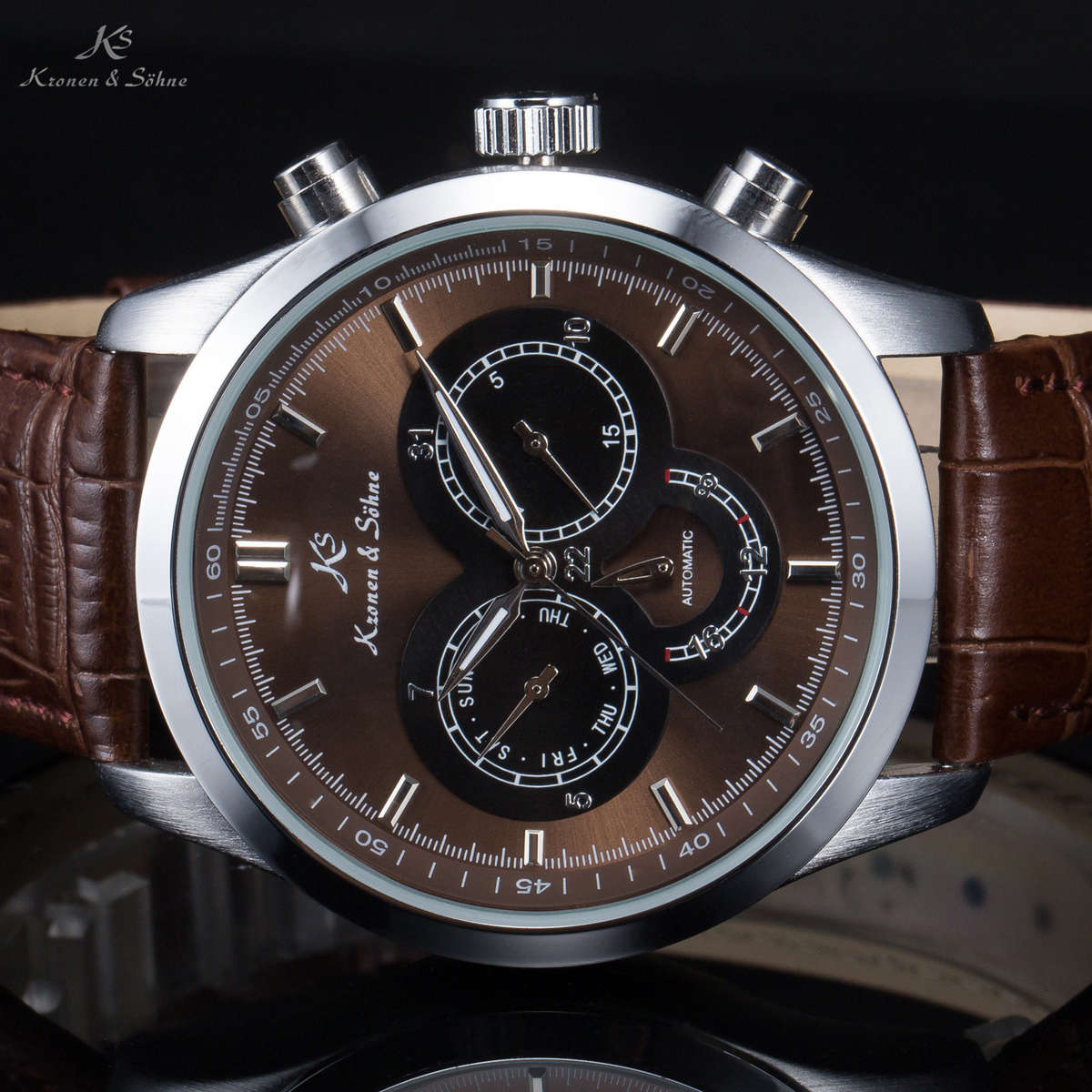 BRAND NEW!! KRONEN & SOHNE Imperial Collection Automatic MECCANICO Chronograph Watch
