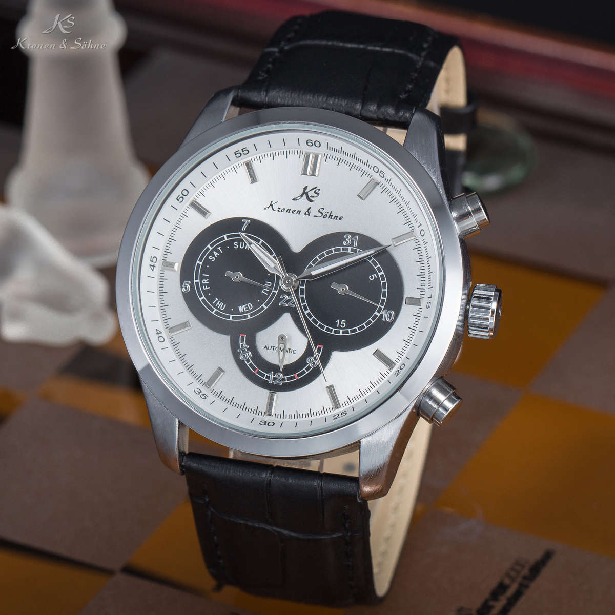 KRONEN & SOHNE Imperial Collection Automatic MECCANICO Chronograph Watch BRAND NEW IN BOX