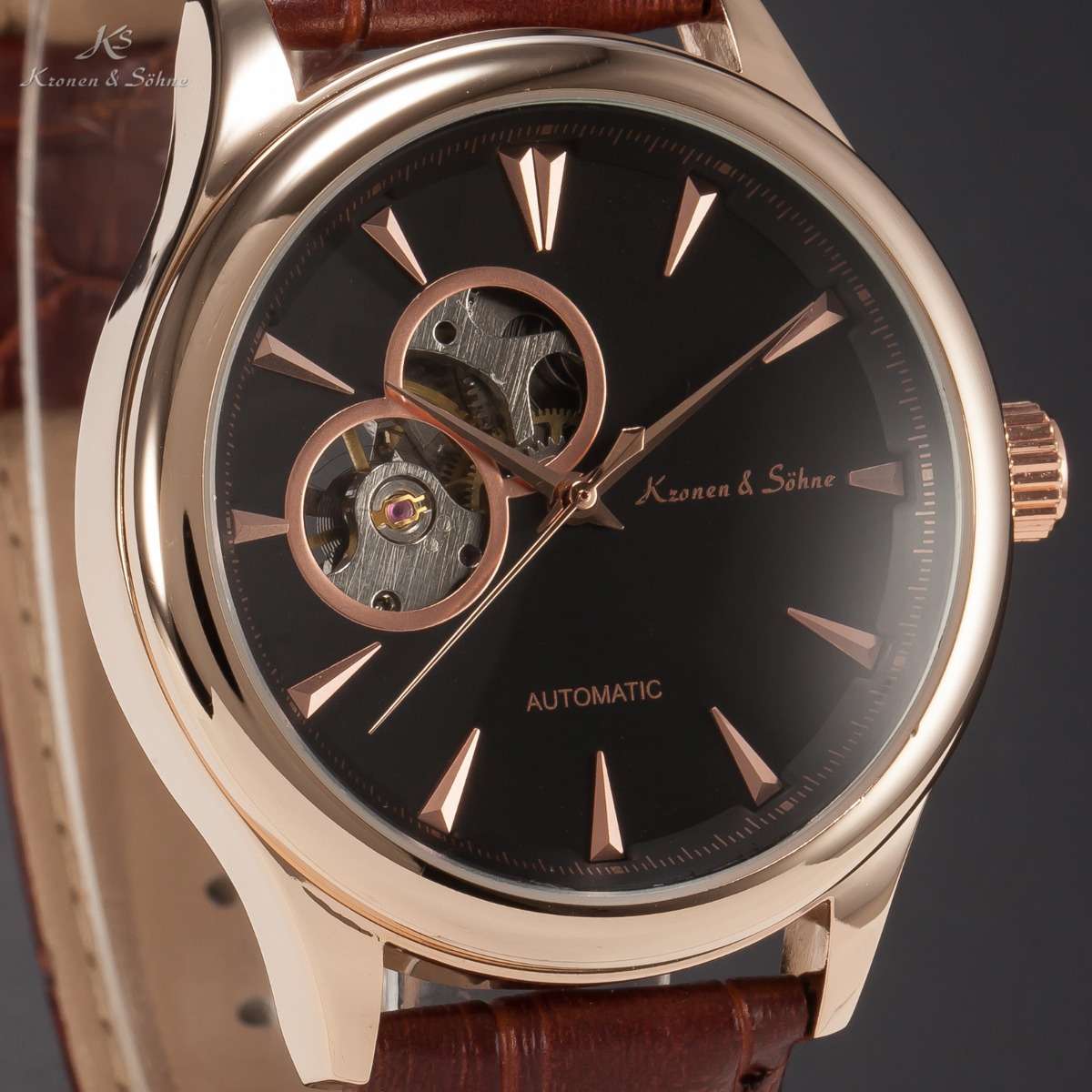 KRONEN & SOHNE Navigator "Two Face" TOURBILLON AUTOMATIC Watch BRAND NEW w/ BOX AND PAPERS